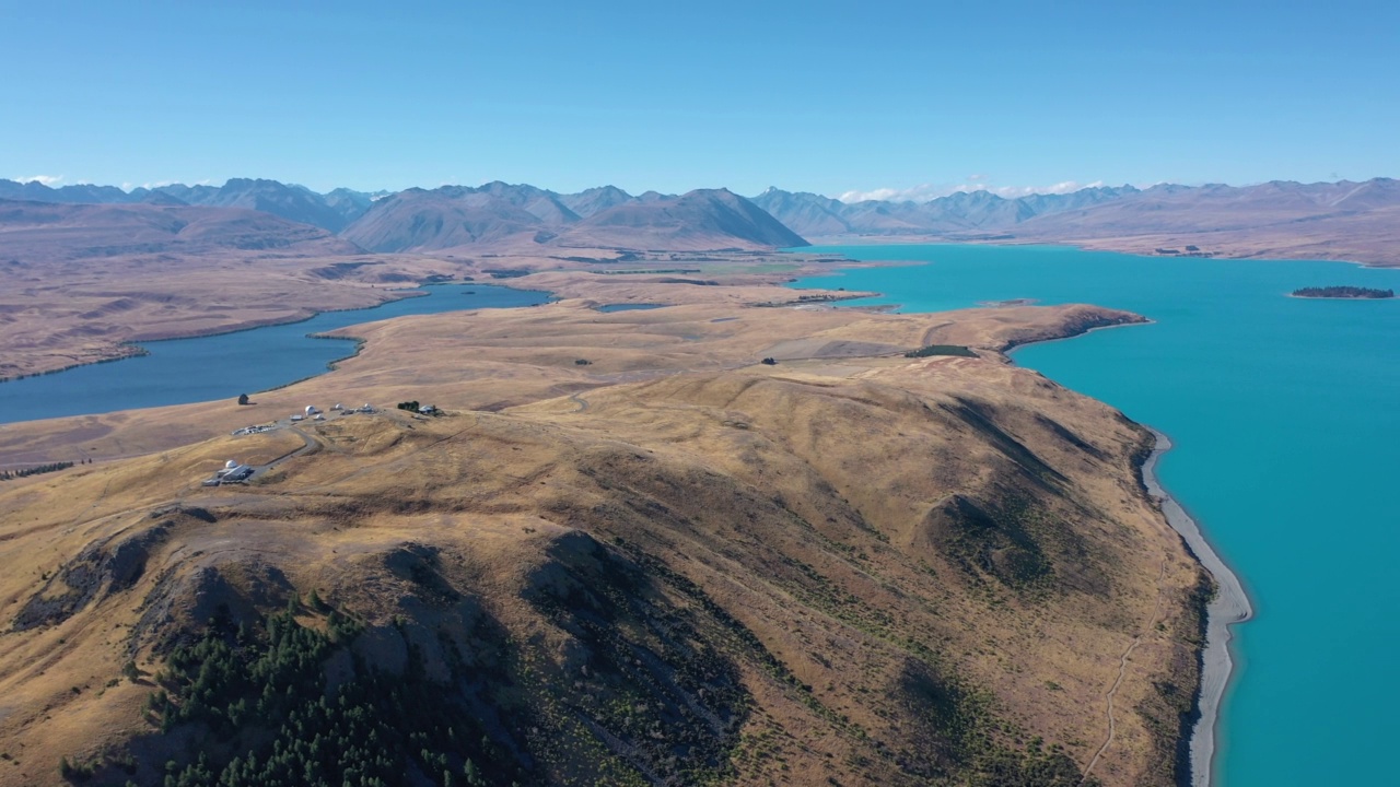 南岛-特卡波湖的自然风光/新西兰视频下载