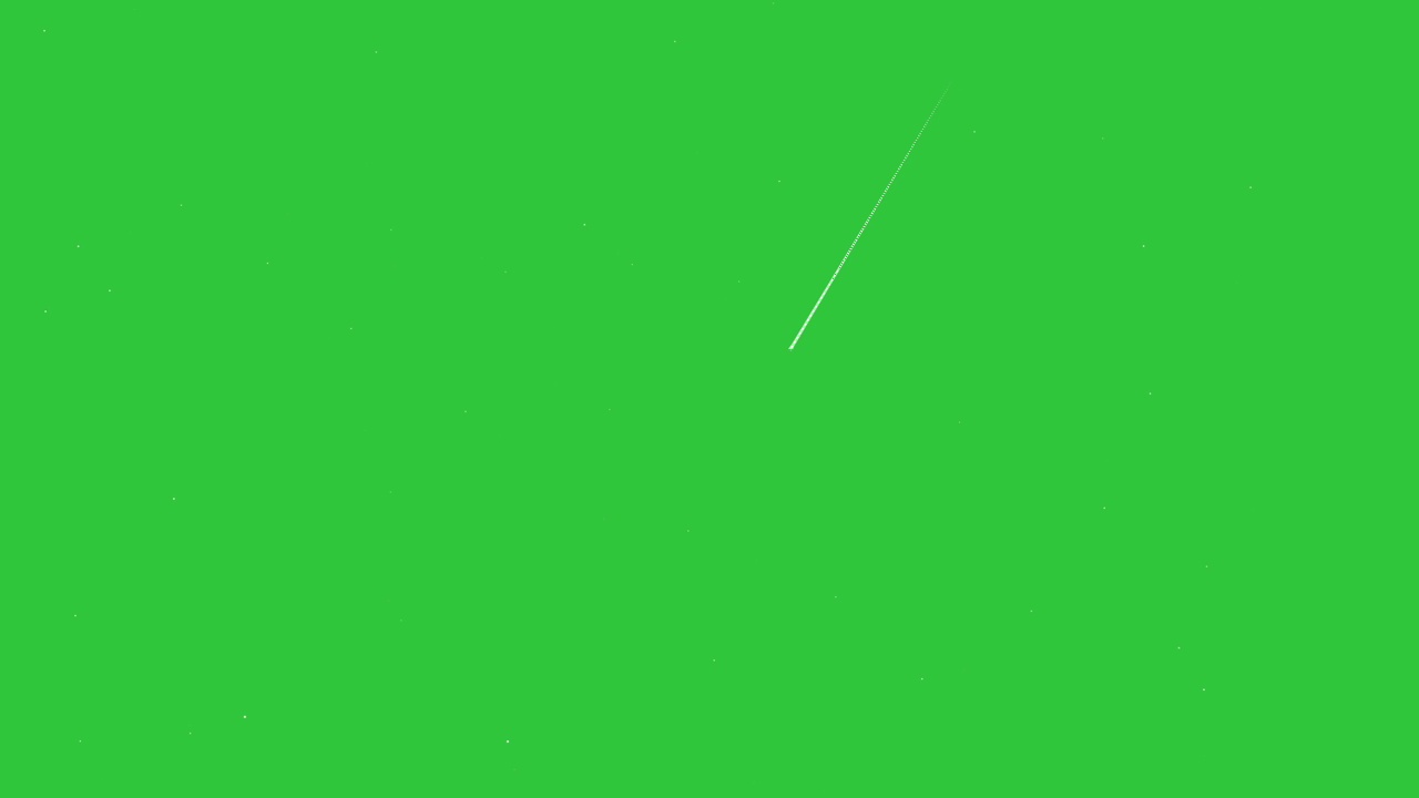 陨星运动图形与绿色屏幕背景。色度键上的火和烟痕迹。视频下载