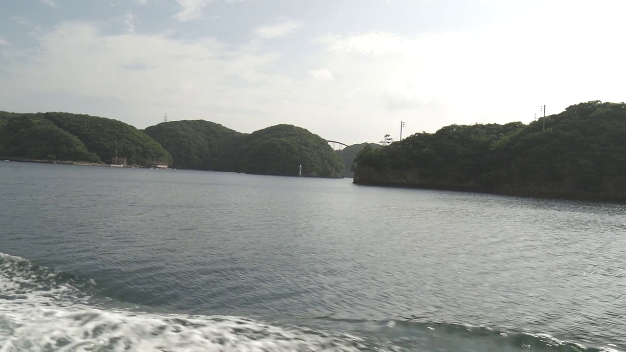 日本对马岛，海上拍摄视频下载