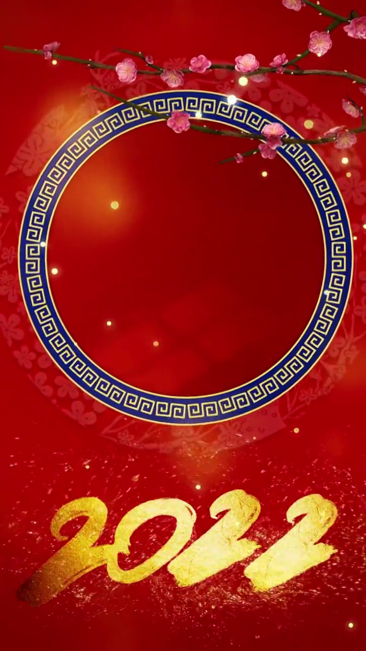 庆祝中国新年的老虎2022标题4k视频素材