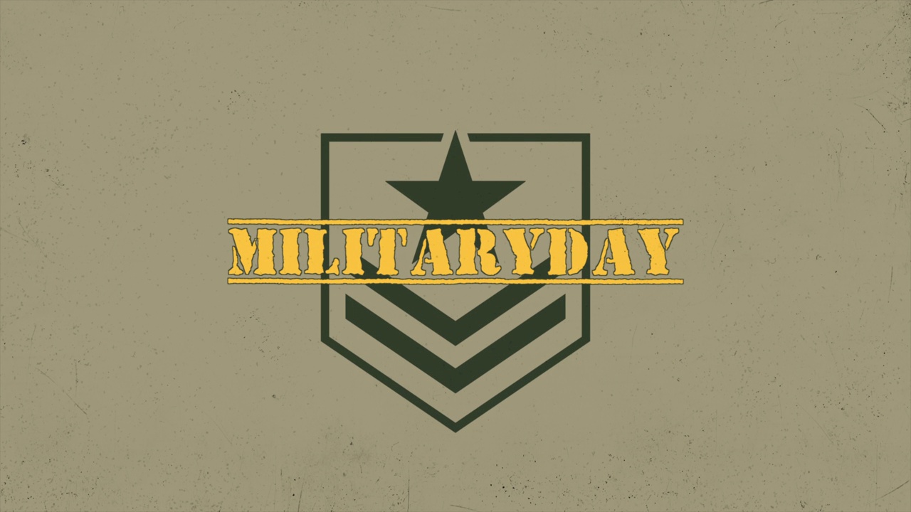 绿色星条旗的军事日视频下载