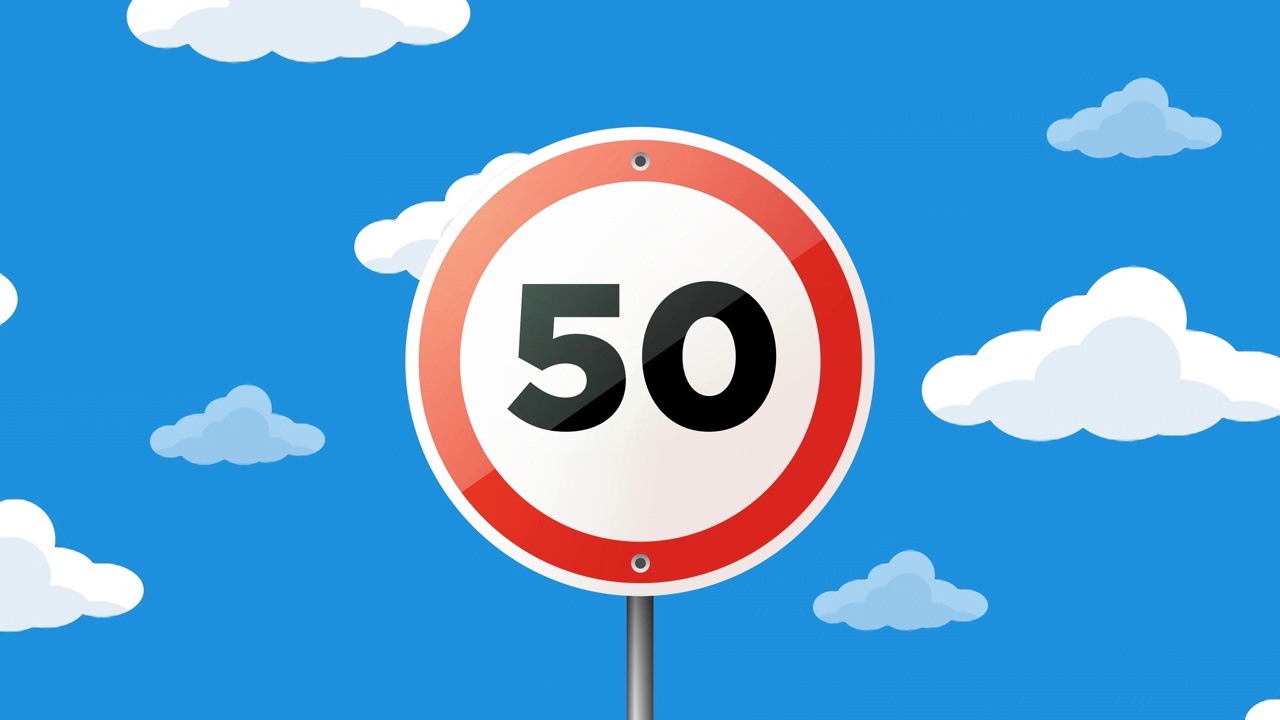 50速度路标动画。视频下载