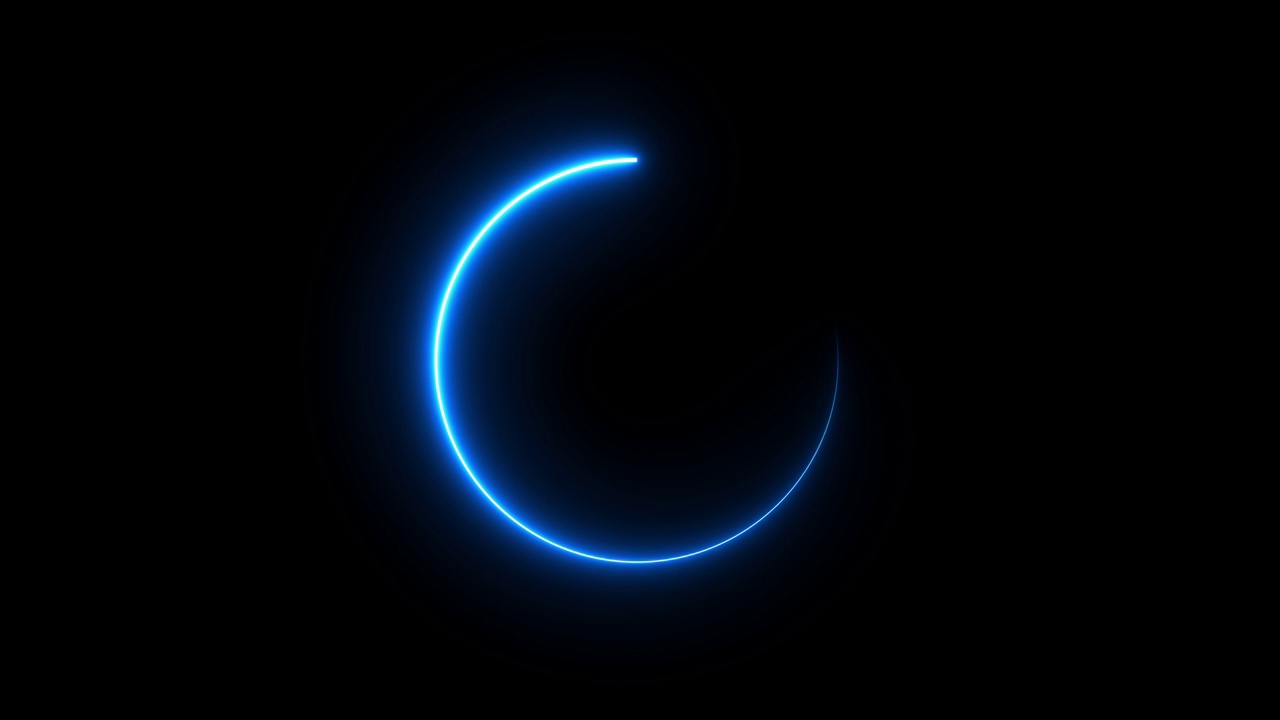 现代发光蓝色载入循环条-循环4K动画视频素材