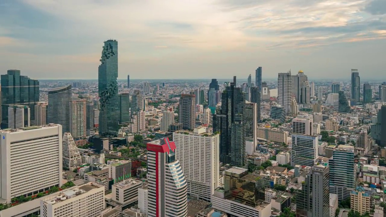 时间流逝曼谷的城市景观与城市印象视频素材