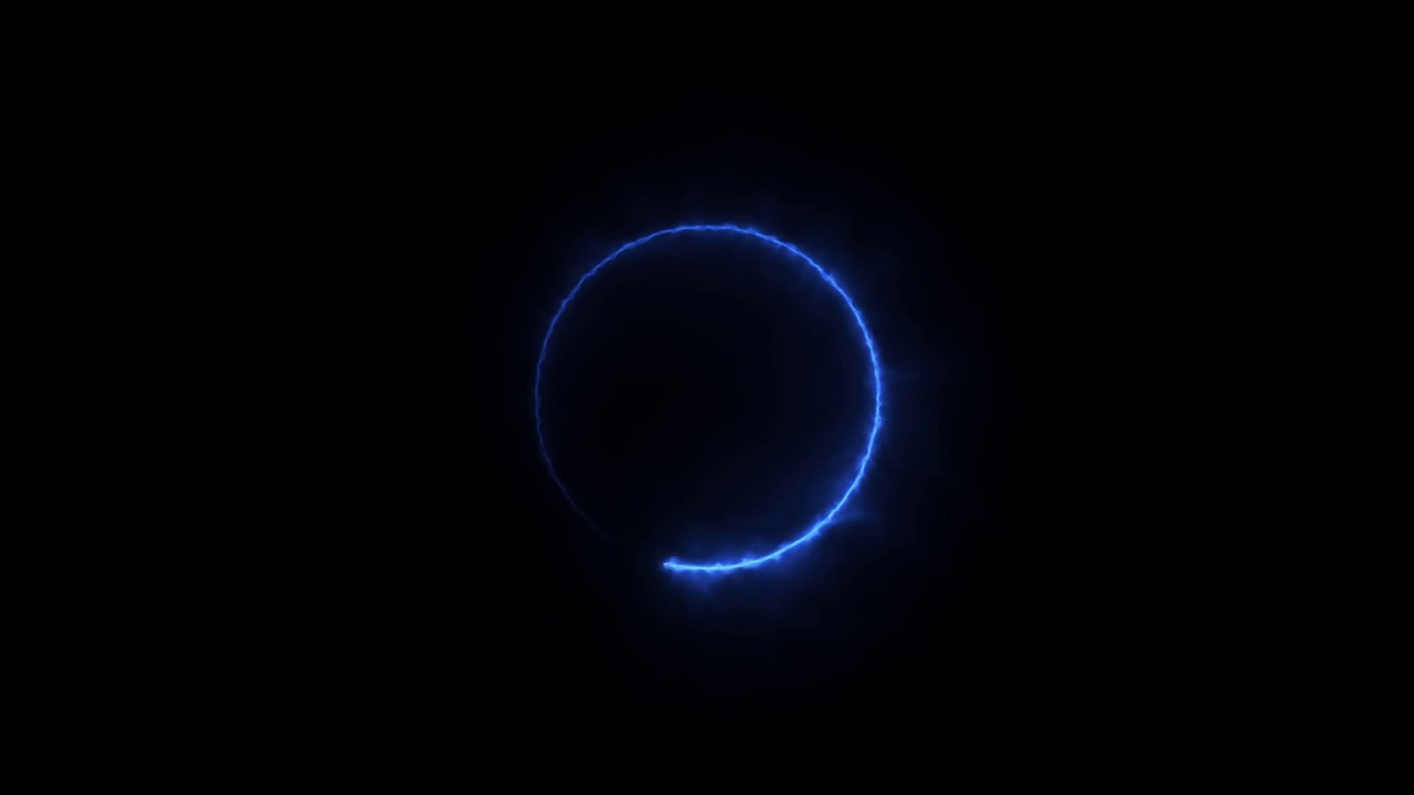 现代发光蓝色进度加载循环条-循环4K动画视频素材
