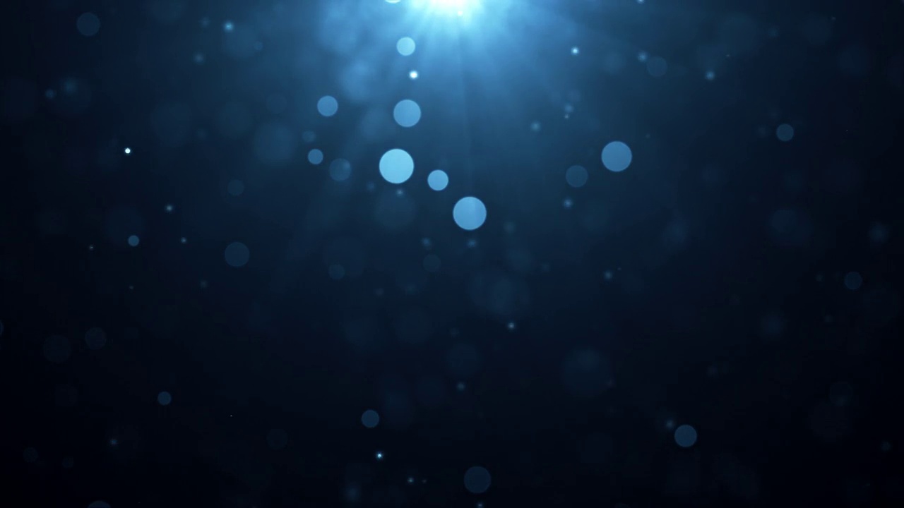 蓝色散焦光和粒子-环视频素材