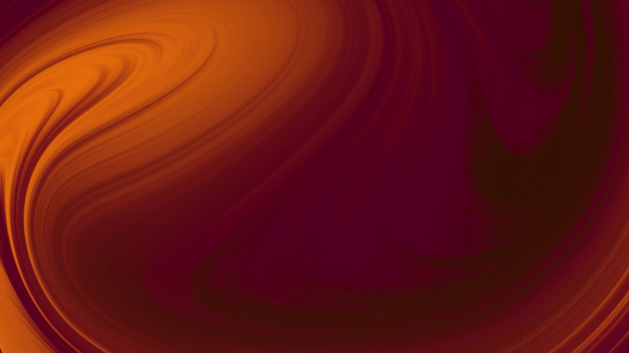 流体充满活力的梯度素材。移动的4k橙色、棕色、红色的动画，在帧中平滑移动，快速移动，弯曲与复制空间。背景概念视频素材