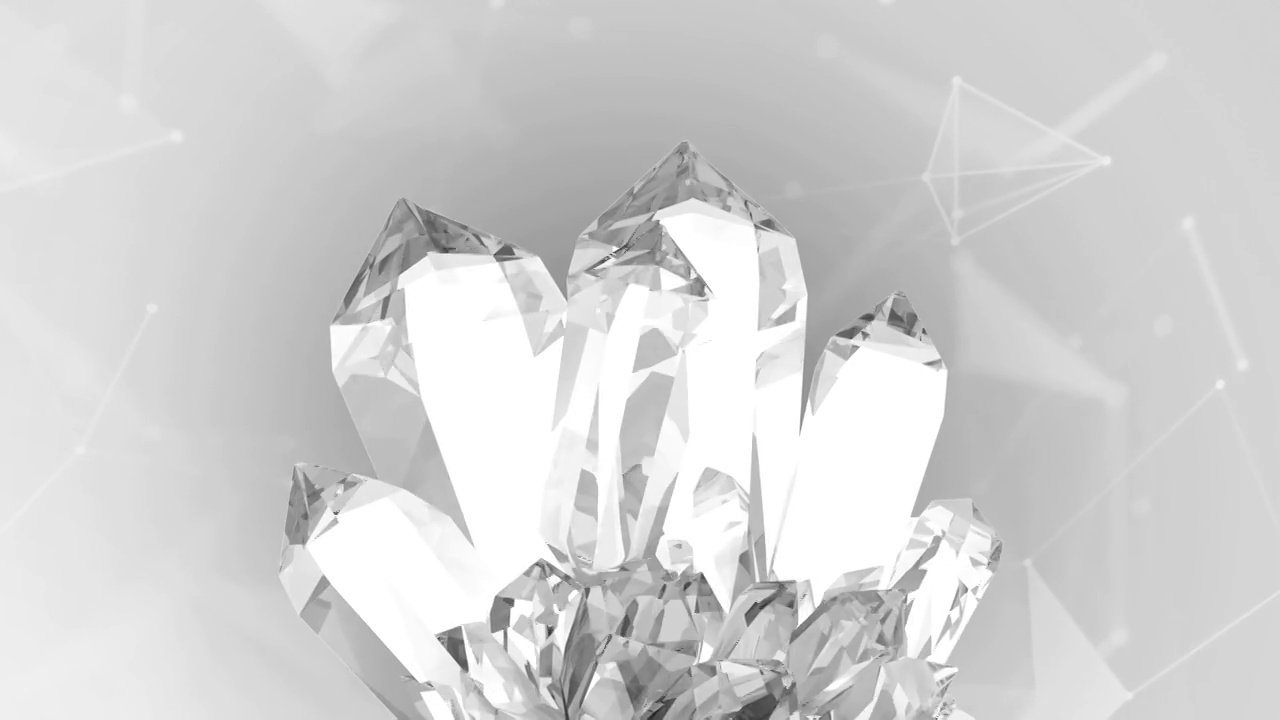 4k水晶动画白色几何三角形背景视频下载