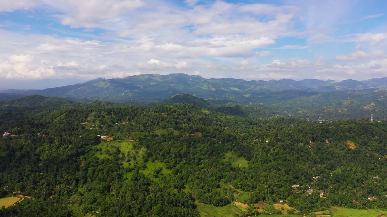 农业用地和山林绿化。斯里兰卡视频素材