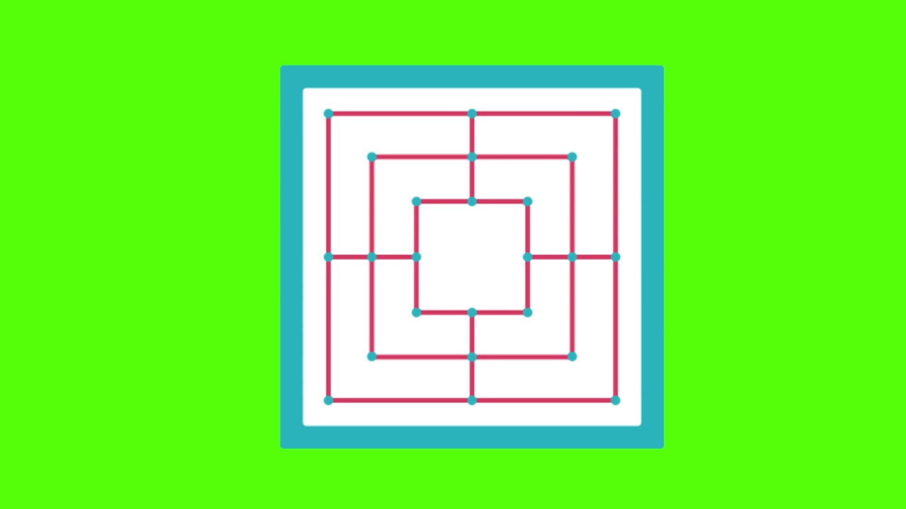 矢量设计的一个迷宫游戏在一个绿色的屏幕背景视频下载