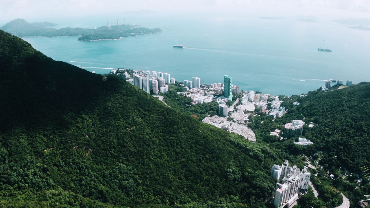 航拍的城市。香港的俯视图视频下载