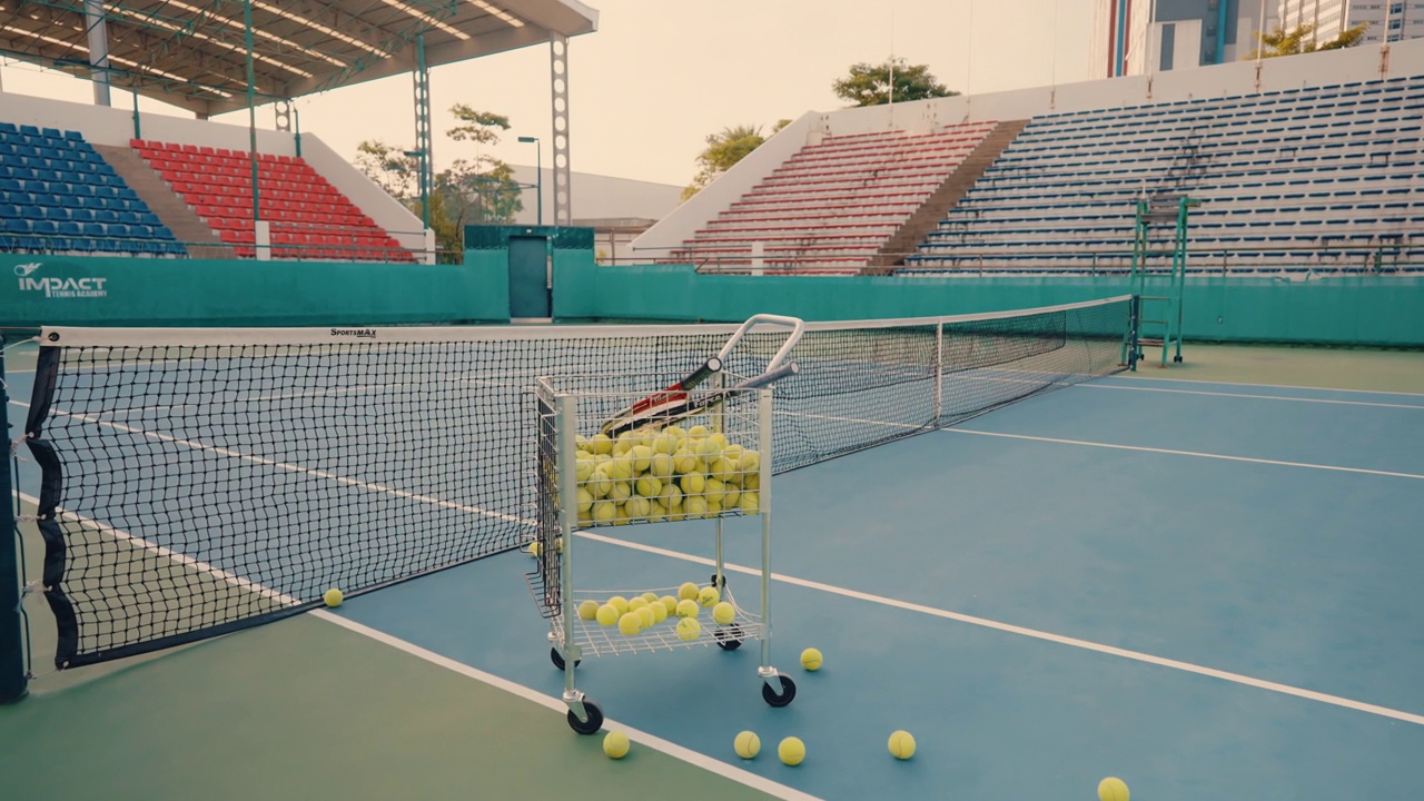 空的网球俱乐部。视频素材
