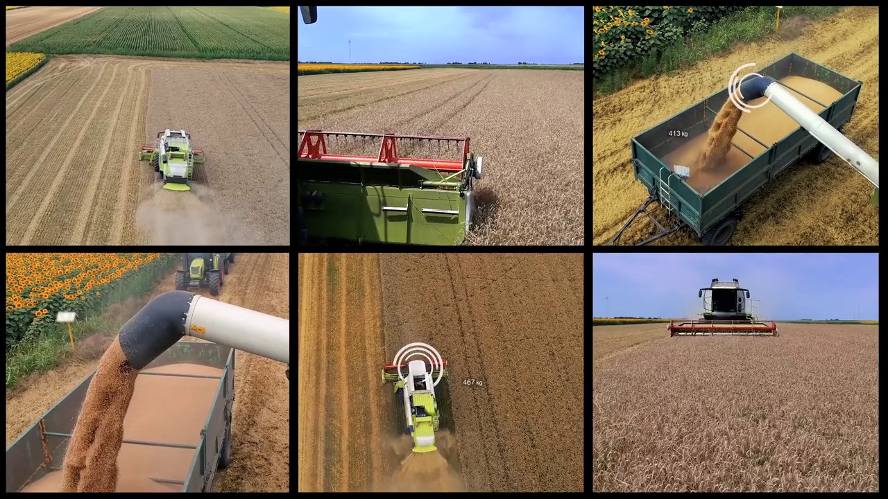农业生产、产量和生产力动画视频墙视频素材