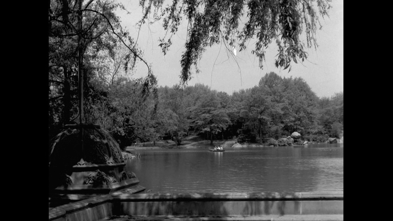 纽约中央公园的贝塞斯达露台和湖;1960视频下载