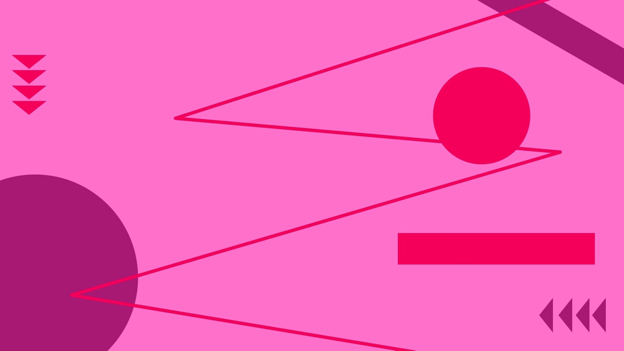 在粉色背景上移动的粉色圆圈和抽象形状的动画视频下载