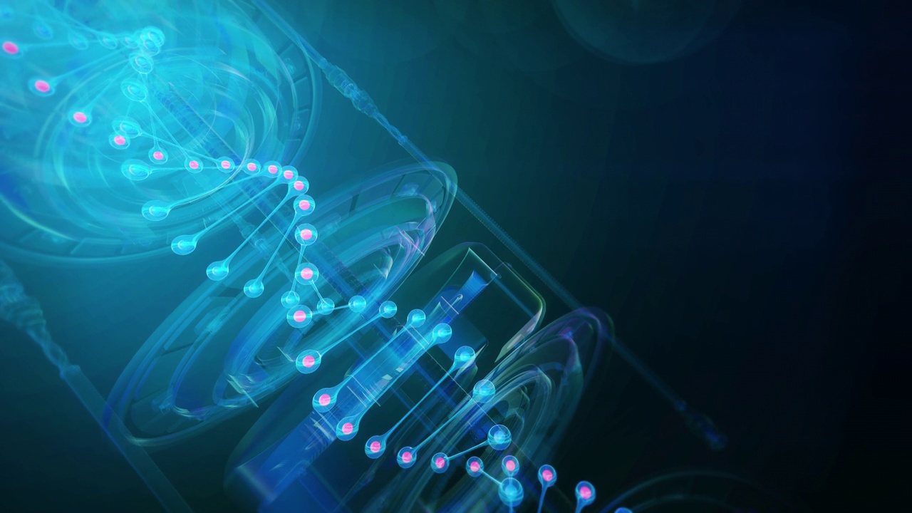 DNA背景，纳米技术视频下载