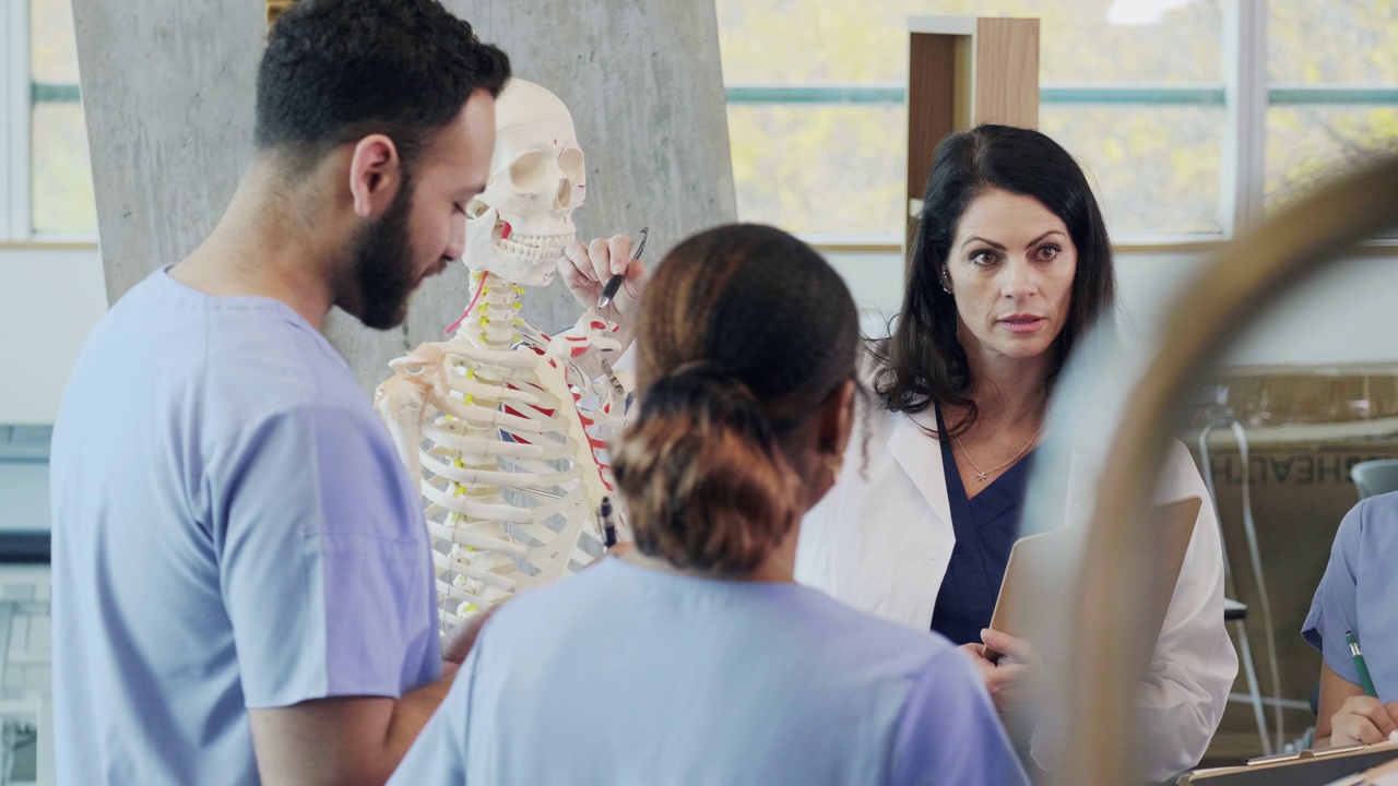 医科学生学习人体骨骼系统视频下载