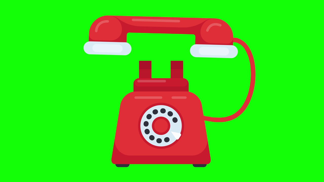 老式红色电话铃声的动画。视频下载