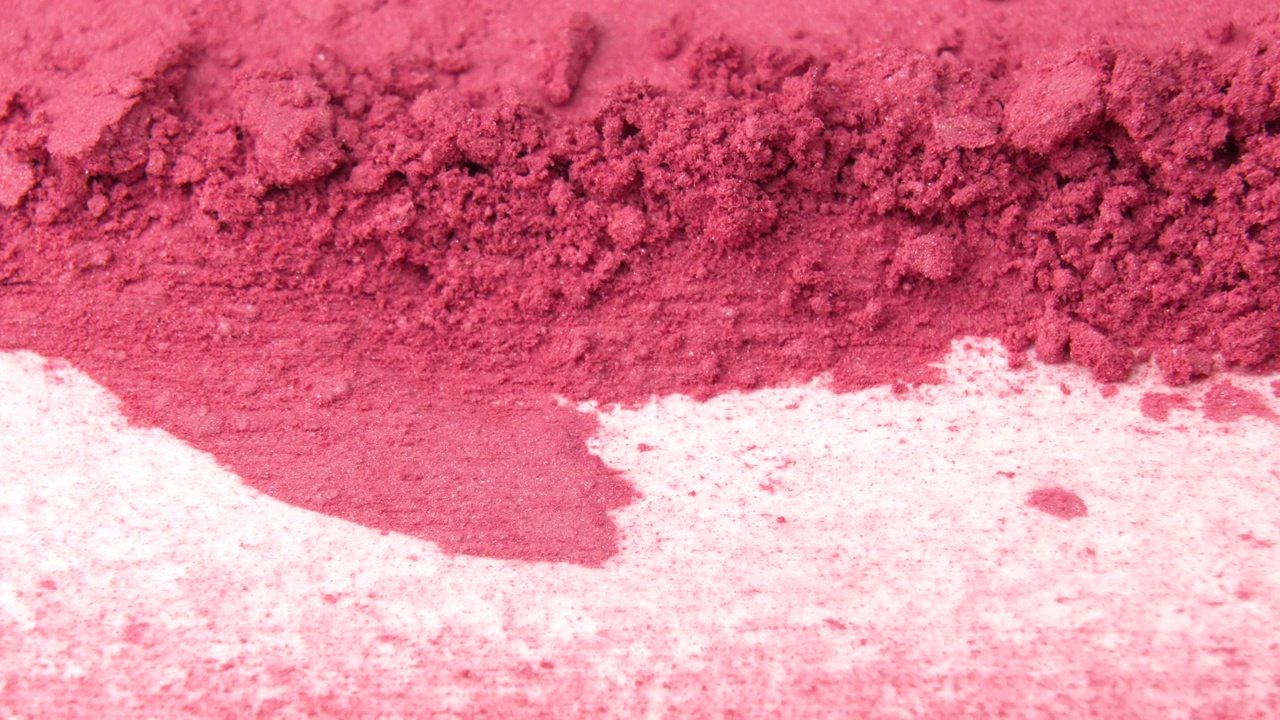 粉色化妆粉与复制空间。视频素材