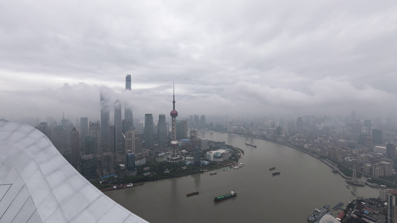 上海城市风景的延时摄影视频下载