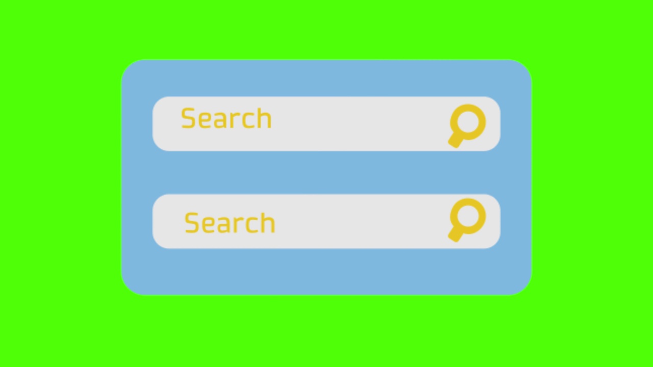 矢量设计的一个网页搜索引擎在绿色屏幕背景视频下载