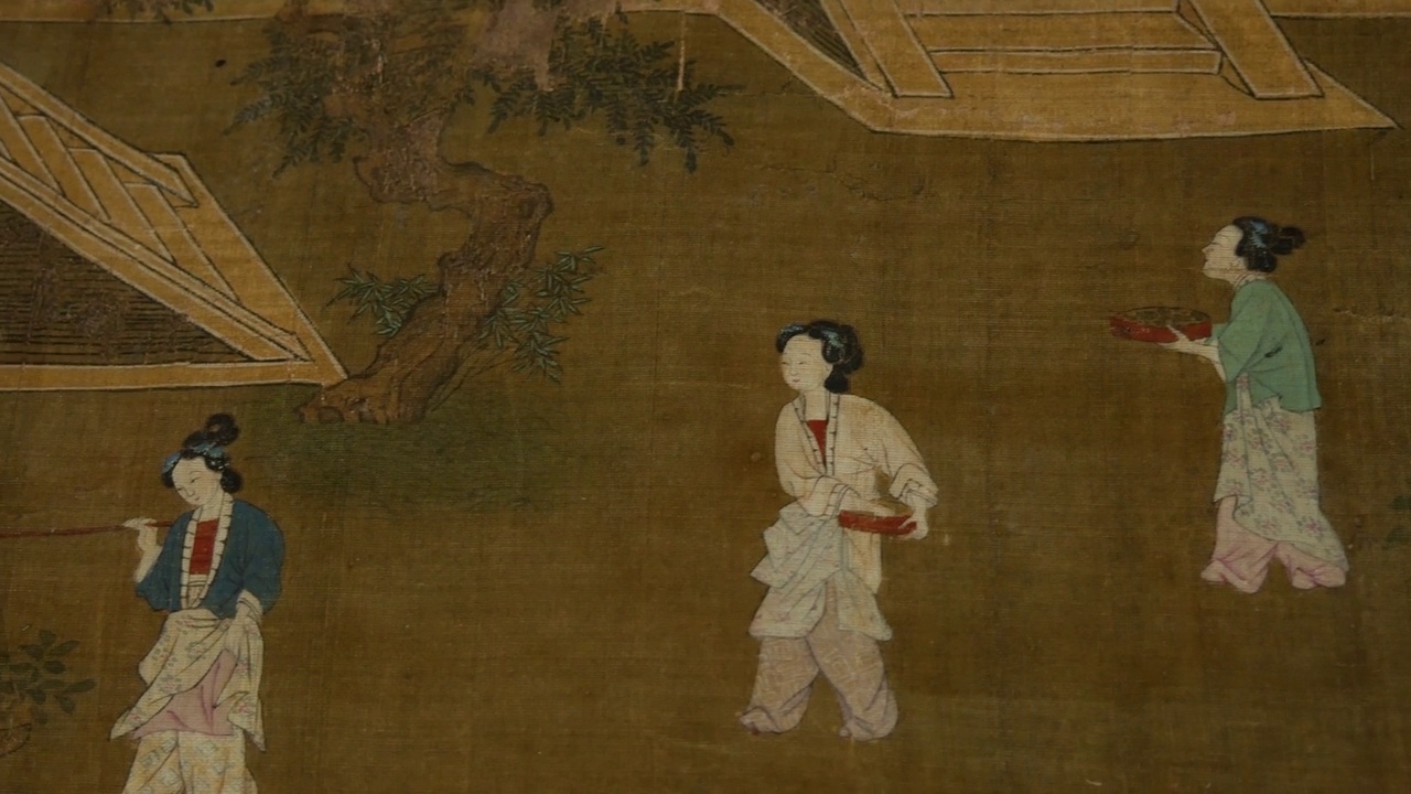 中国古代人物画视频素材