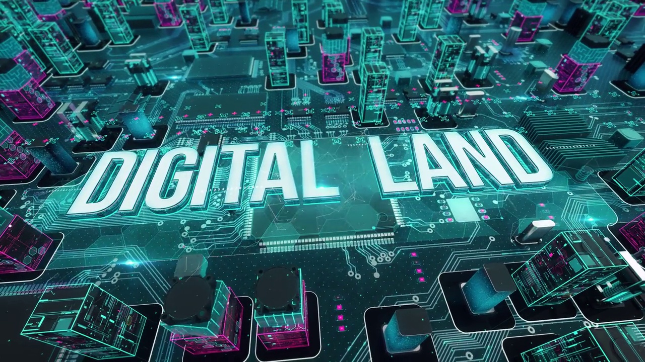 数字土地，数字技术高科技概念视频下载