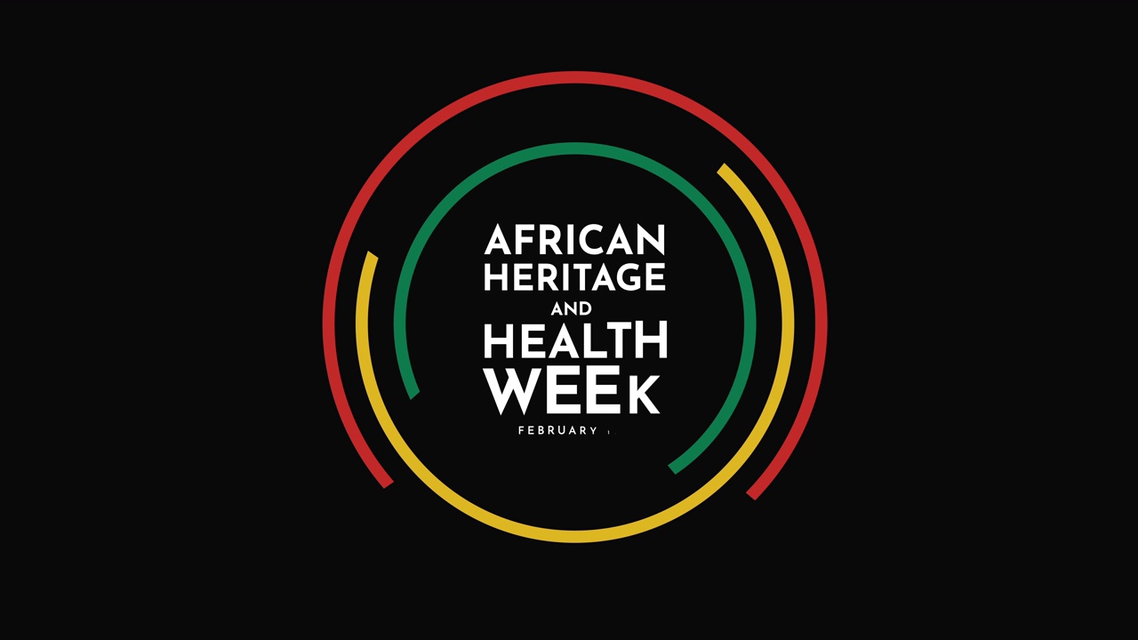 非洲遗产和健康周，2月1日至7日动画视频素材