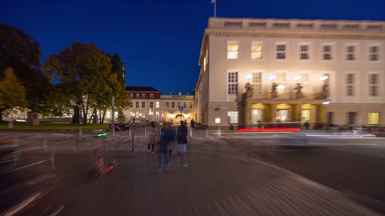 柏林米特夜街城市生活高速Hyperlapse从贝贝广场到柏林城市宫殿洪堡论坛视频下载