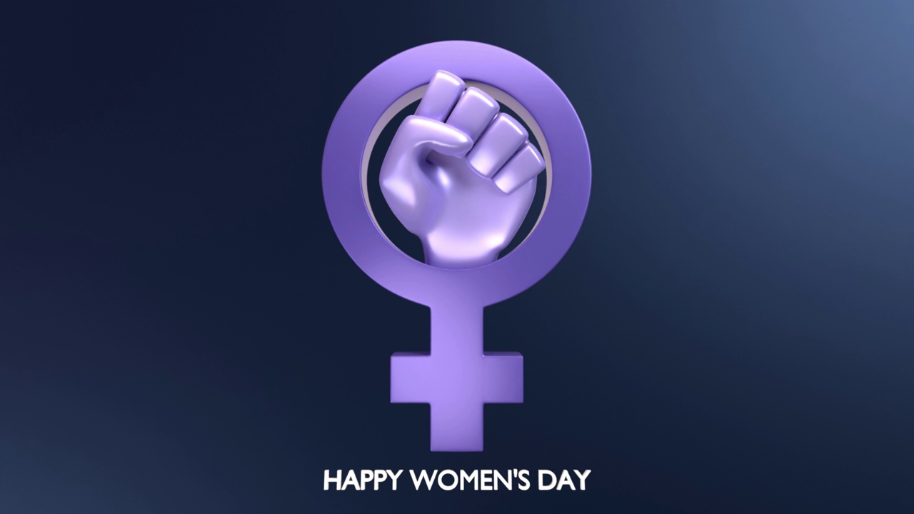 3月8日国际妇女节为性别平等和工人阶级妇女在4K决议视频下载