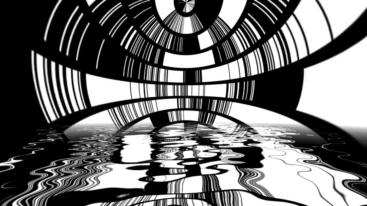 位流数字像素背景在水中的反射视频素材