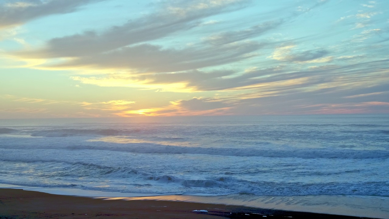 日落沿着俄勒冈州中部海岸视频下载