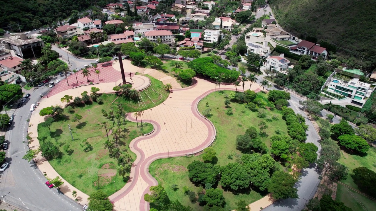 巴西米纳斯吉拉斯州贝洛奥里藏特的“爸爸广场”。4 k。视频素材