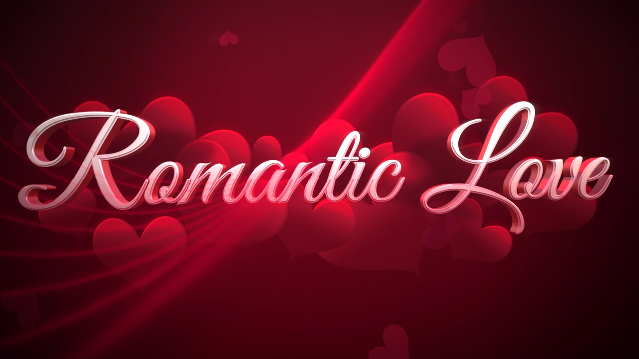 红心和抽象线条的浪漫爱情视频下载