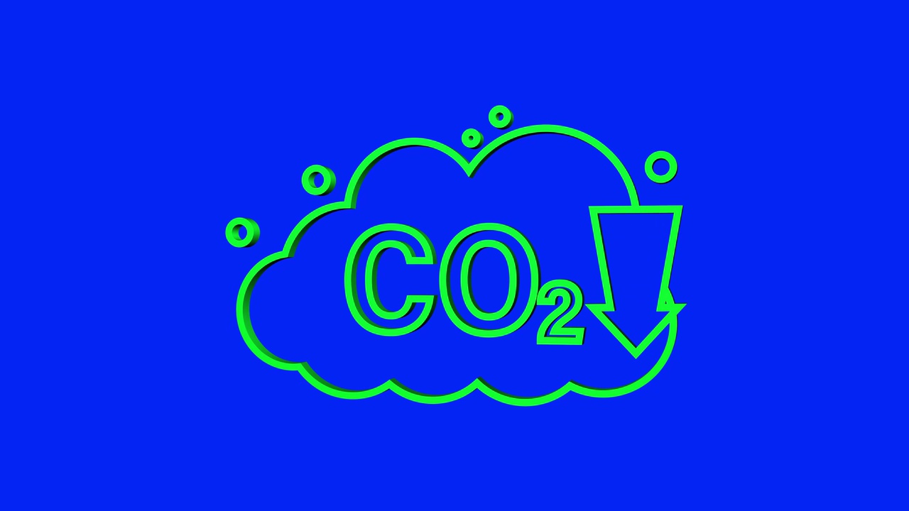 二氧化碳3 d logo。烟雾信号。运动图形视频下载