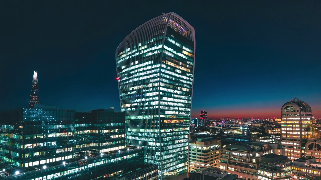 伦敦摩天大楼-步话机建筑视频素材