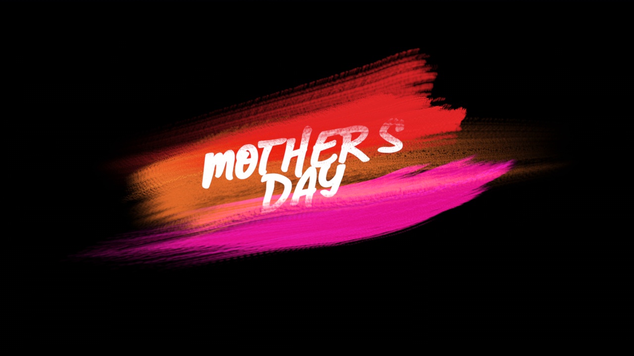 母亲节用红色和紫色刷纹理视频下载