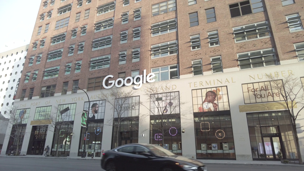 谷歌在纽约切尔西的办公室和商店视频下载