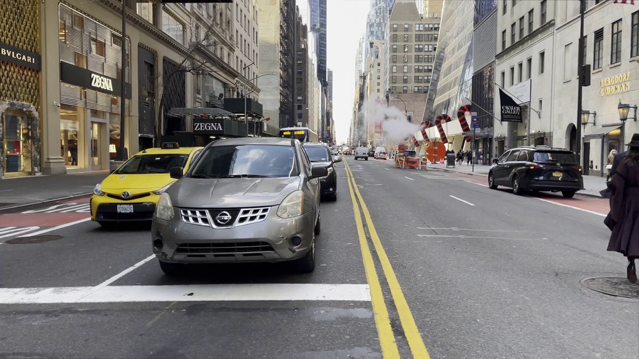 观点曼哈顿第五大道纽约步行日视频下载