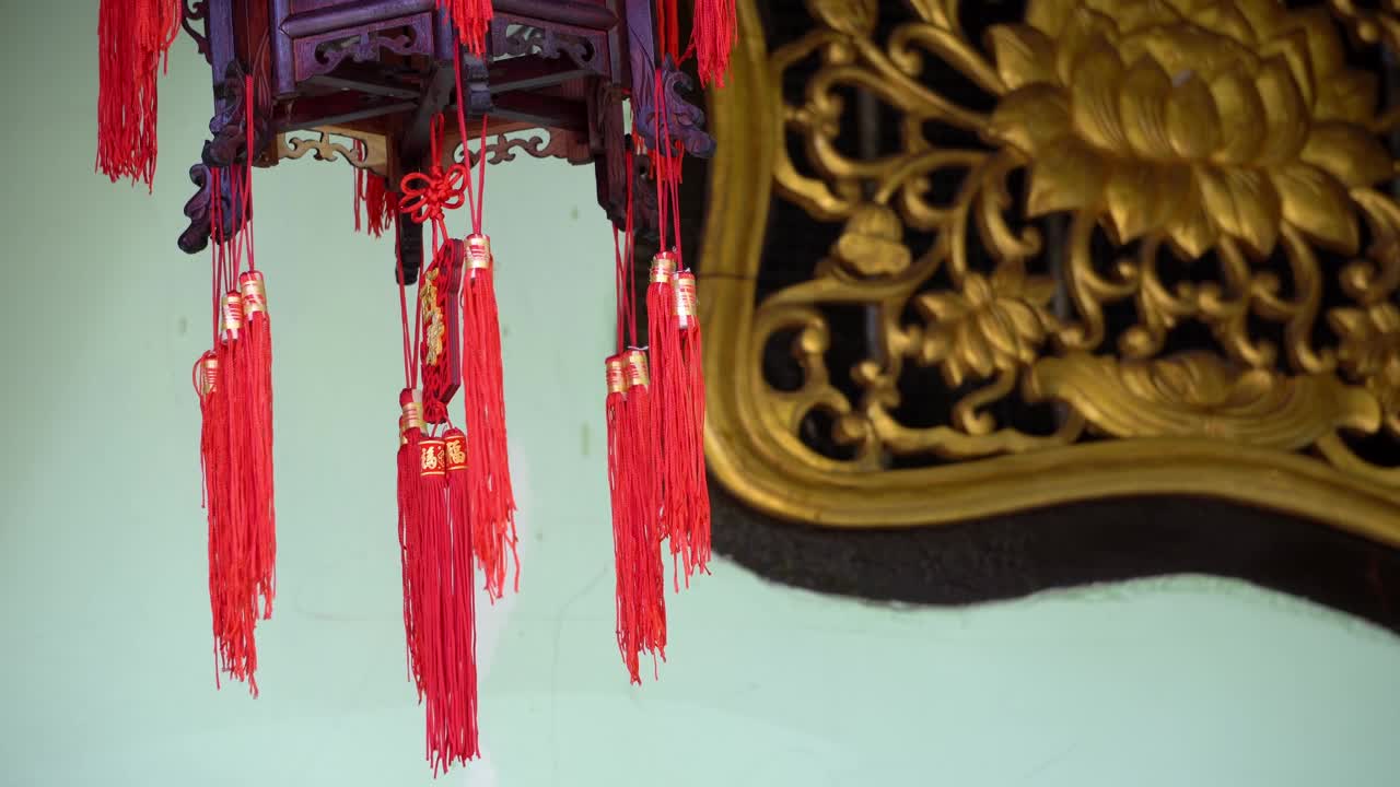 中国灯笼装饰元素流苏视频素材