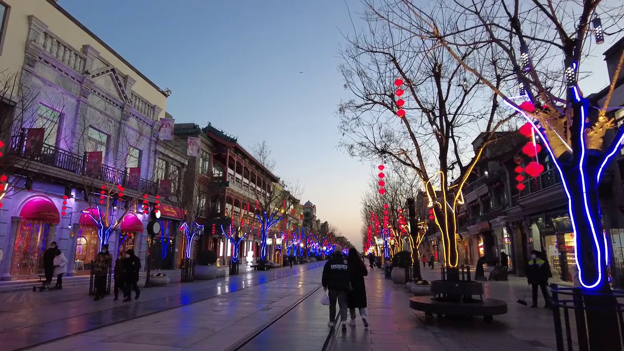 中国北京前门大街视频素材