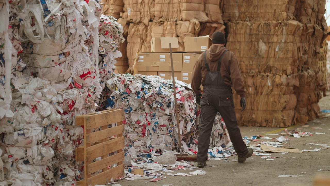 在回收工厂工作的人视频下载