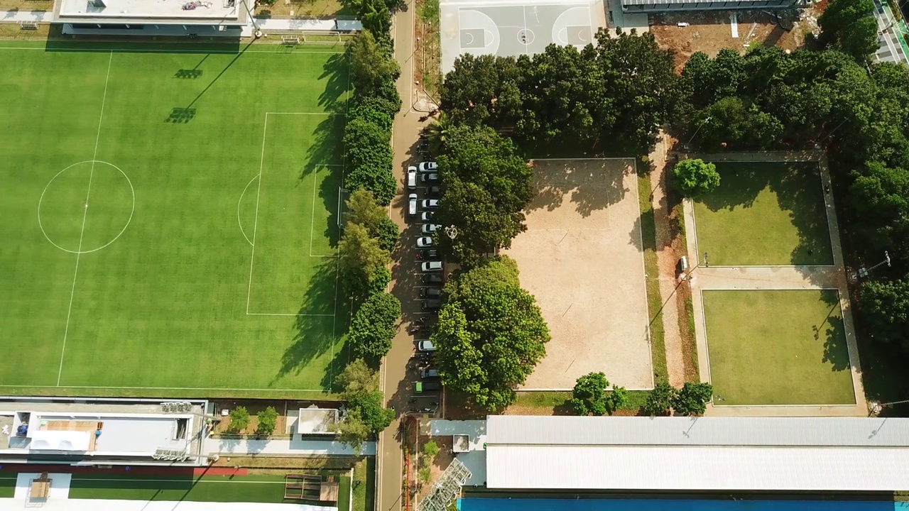 雅加达足球场的空中景象视频素材