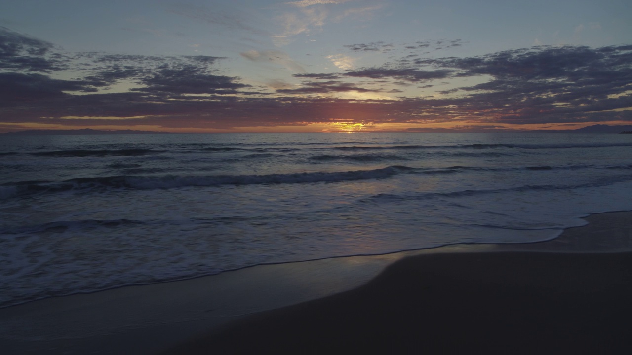 太阳落山后的太平洋日落。视频下载