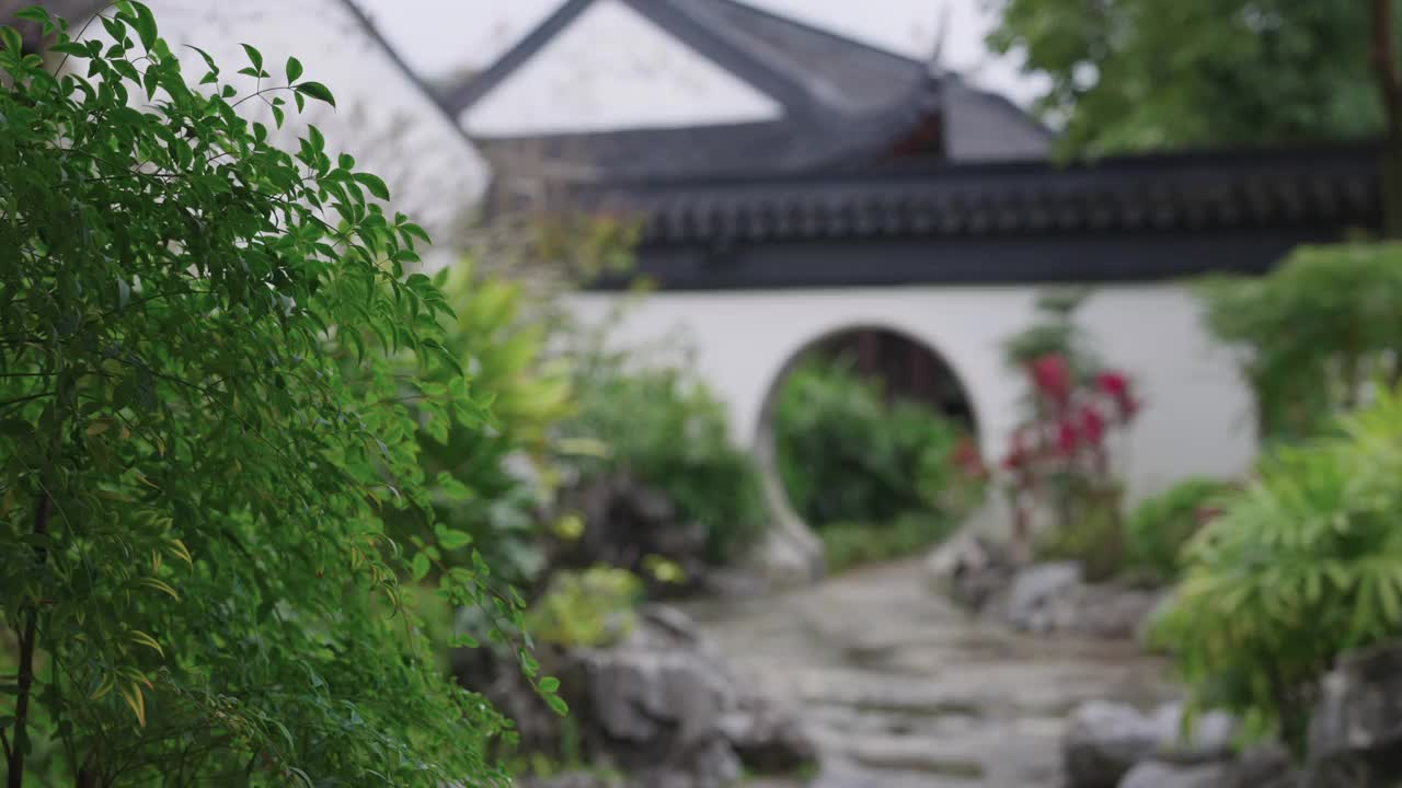 中国古代园林和建筑视频素材