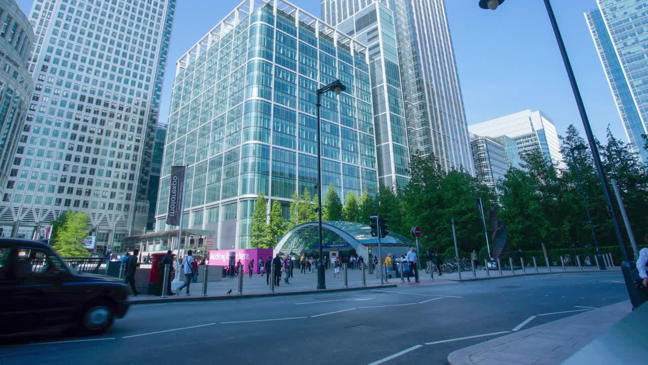 英国伦敦的摩天大楼办公大楼视频下载