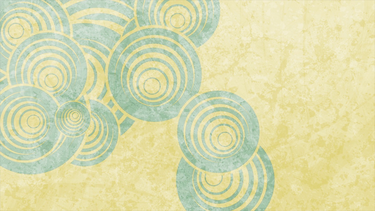 蓝色和黄色圆圈抽象grunge运动背景视频下载