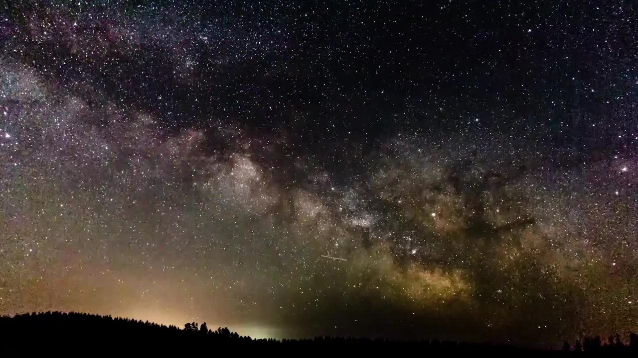 午夜天空中的银河，澳大利亚，南半球。视频素材