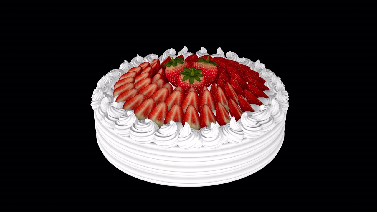 草莓蛋糕阿尔法频道循环视频视频下载