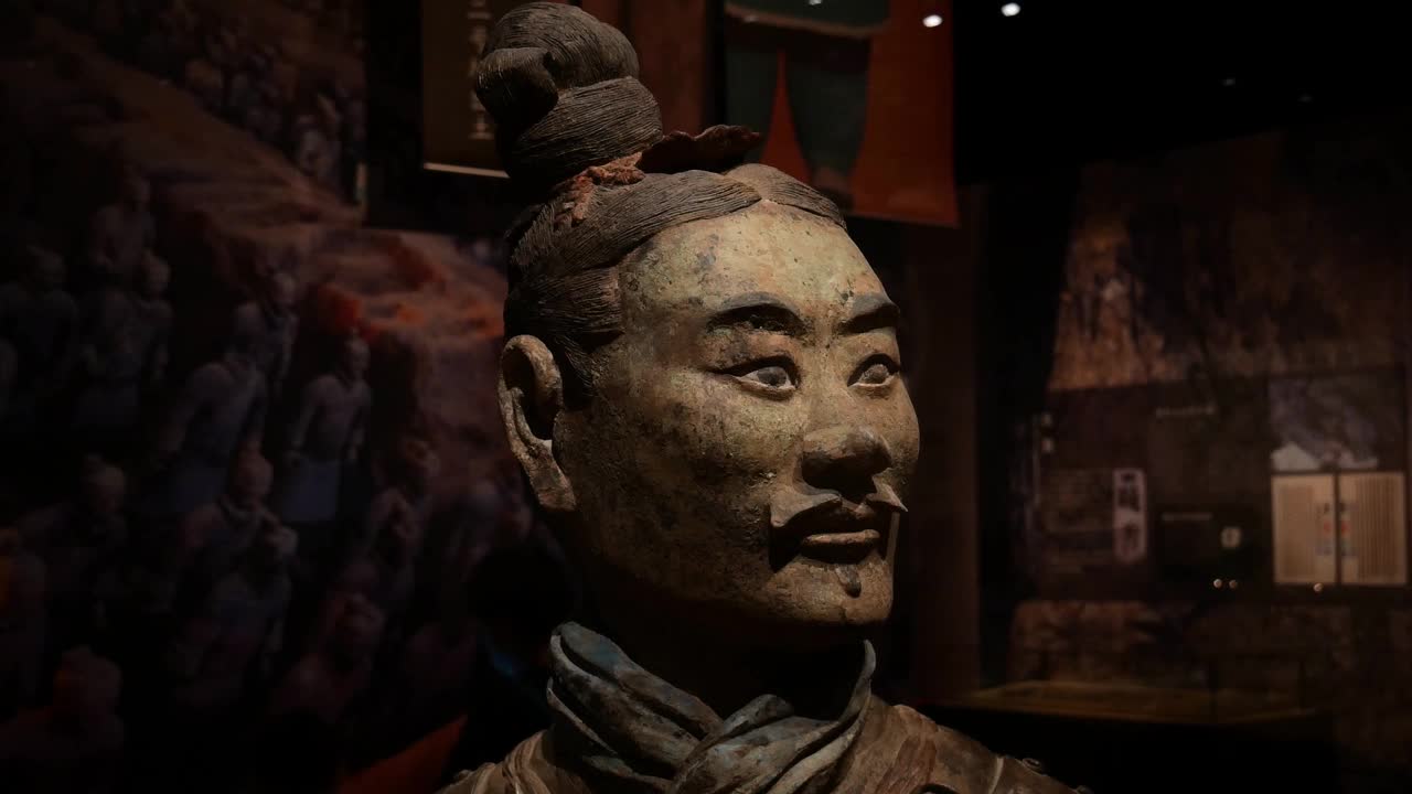 中国古代秦始皇陵兵马俑视频素材